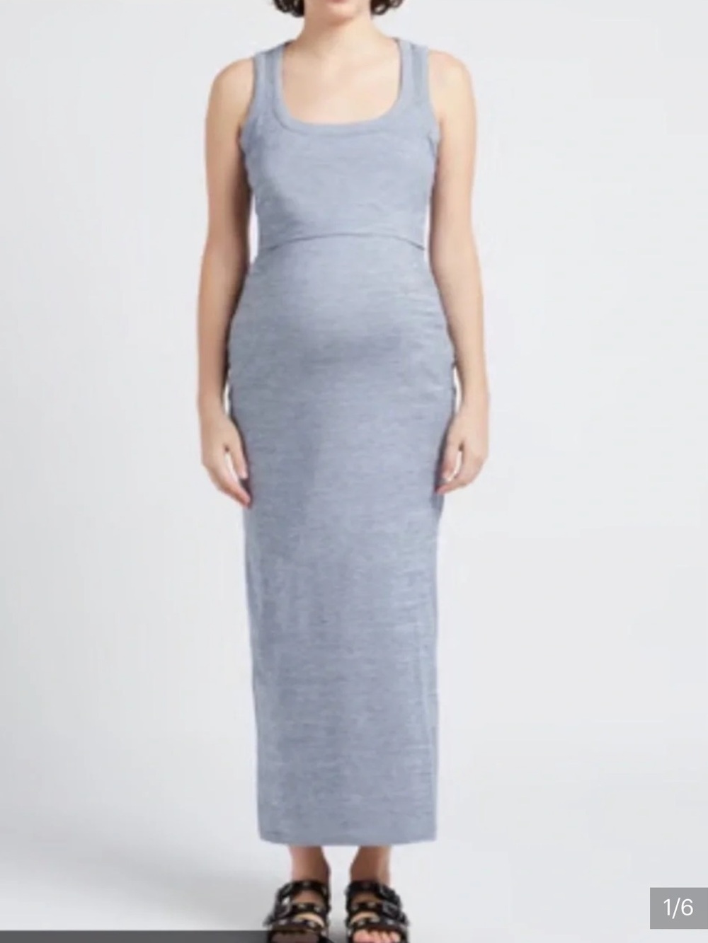 Seraphine Spacedye Sleeveless Maxi Maternity Nursing Dress